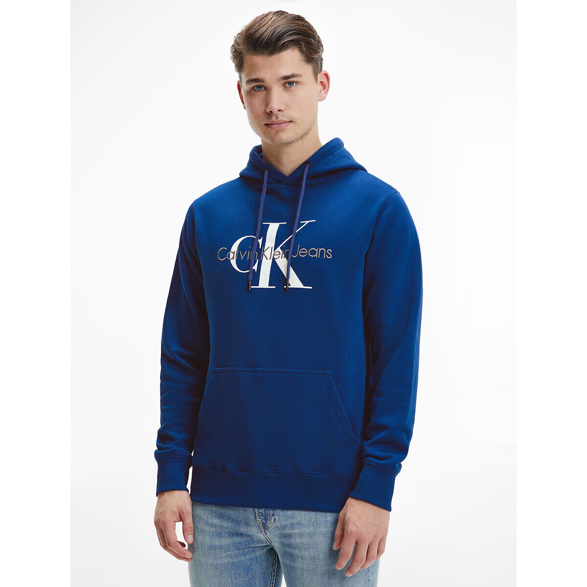 Calvin Klein Jeans Sweat com capuz, Monogram Logo   azul