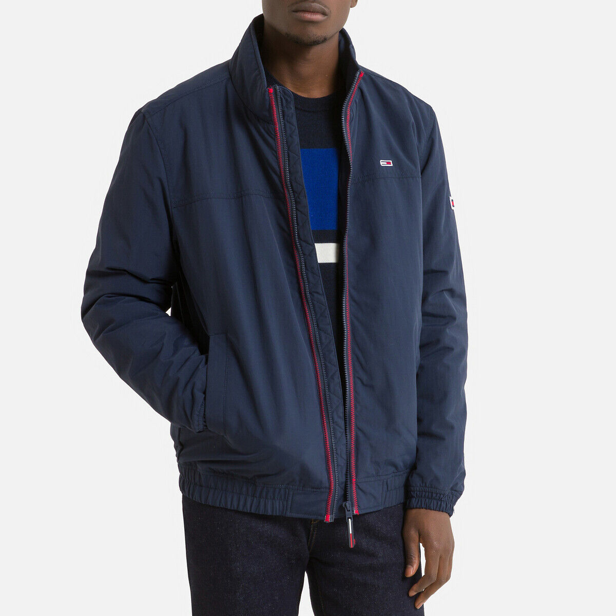 Tommy Jeans Blusão acolchoado com fecho, Essential   Marinho