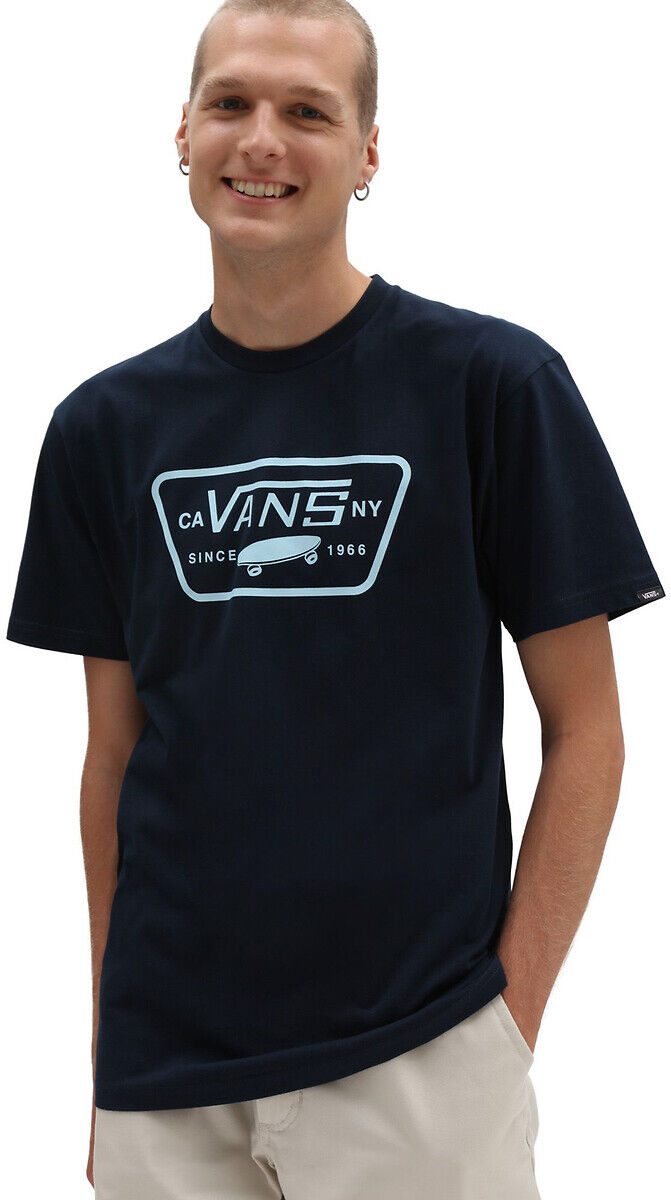 Vans T-shirt com gola redonda, mangas curtas, Full Patch   Marinho