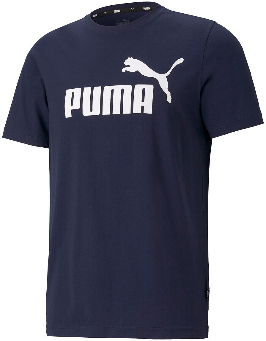 Puma T-shirt de gola redonda, mangas curtas, FD ESS   Marinho