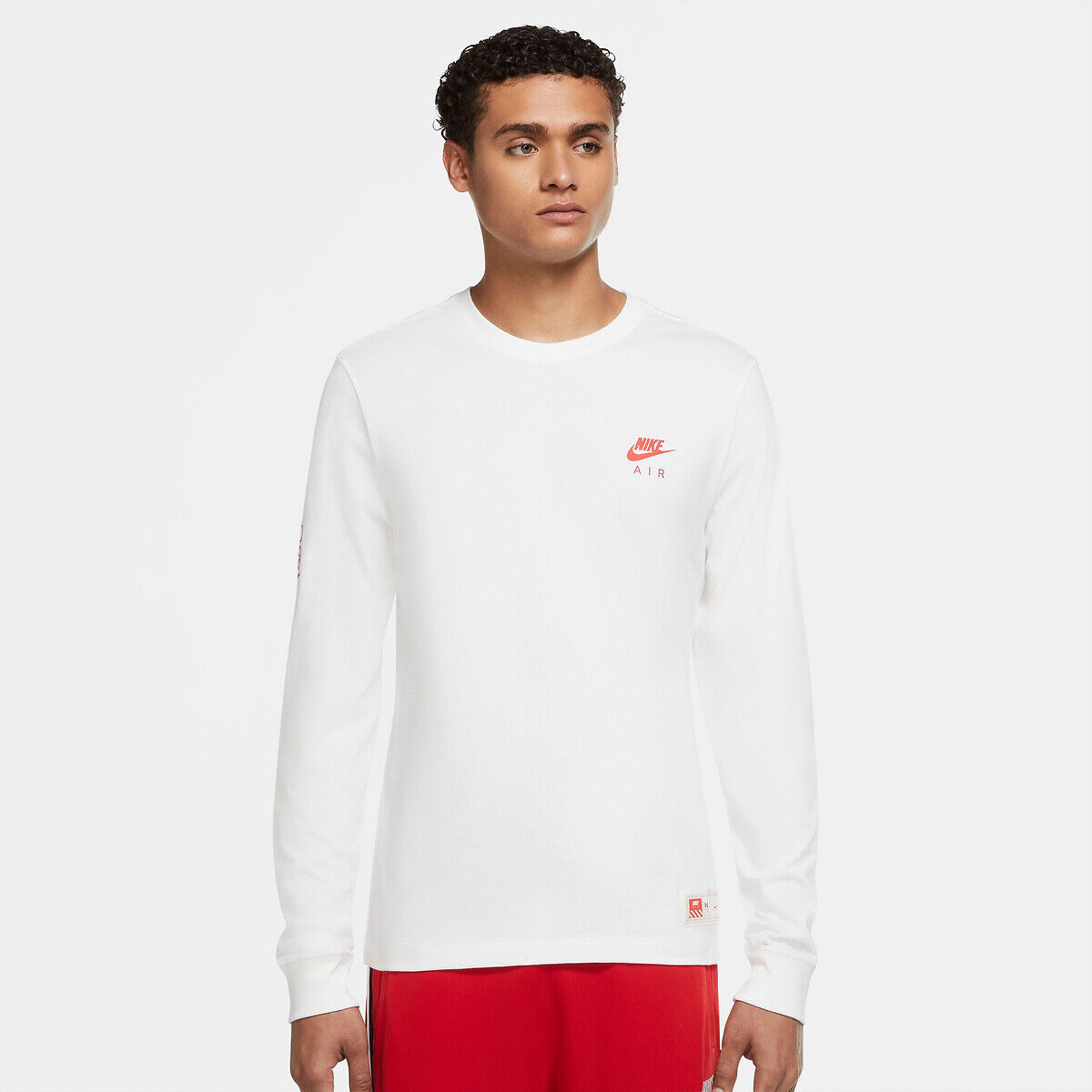 Nike Camisola de mangas compridas, logótipo pequeno   Branco