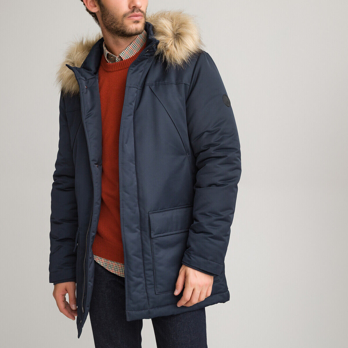 La Redoute Collections Parka quentinha com capuz   Marinho