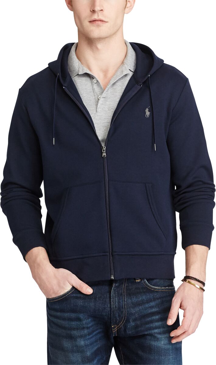 Polo Ralph Lauren Casaco com fecho e capuz, Double Knit Tech   Marinho