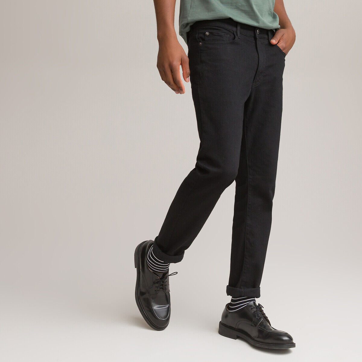 La Redoute Collections Jeans slim, ecowash   Preto