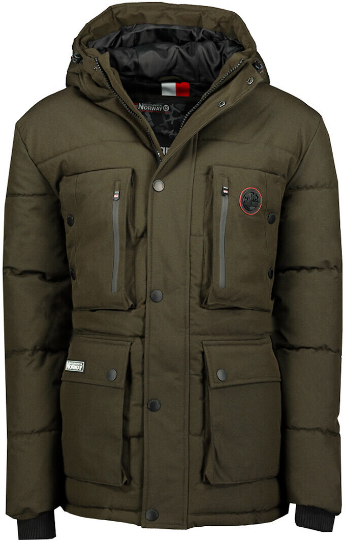 Geographical Norway Parka quente com fecho e capuz, Albert   Caqui