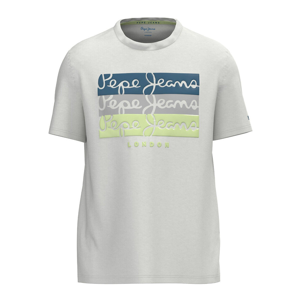 Pepe Jeans T-shirt com gola redonda, Abaden   Branco