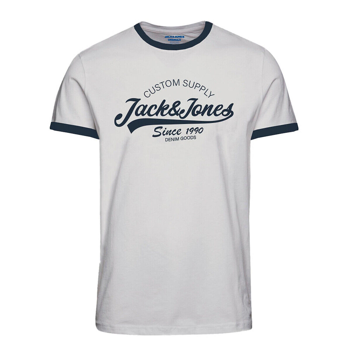 Jack & Jones T-shirt com gola redonda, Jorretro   Branco