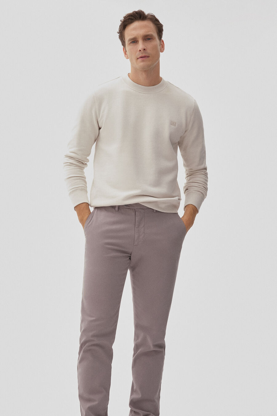 Pedro del Hierro Calças chino com estrutura regular fit Pedro del Hierro