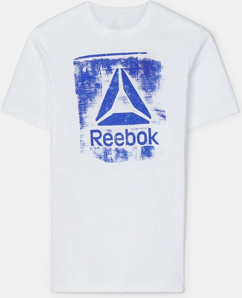 Reebok T-Shirts Reebok Stamped Logo Crew - Branco/Azul - Homem