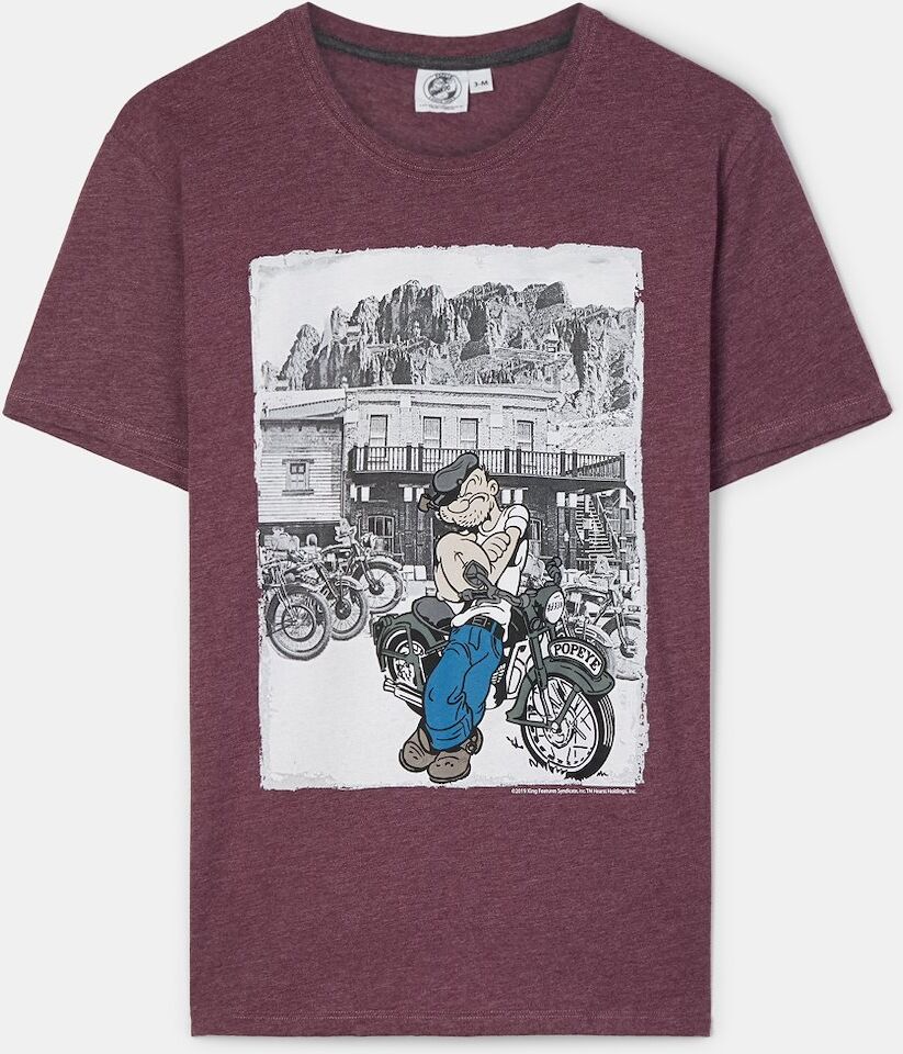 Popeye T-Shirts Popeye Popeye - Bordô/Mota - Homem