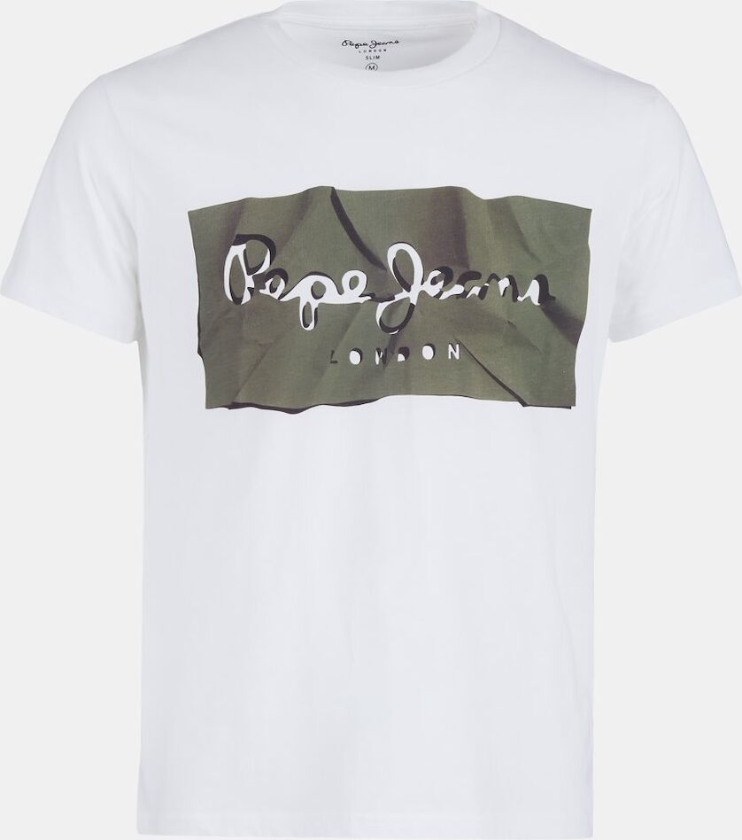 Pepe Jeans T-Shirts Pepe Jeans Raury - Branco/Verde - Homem