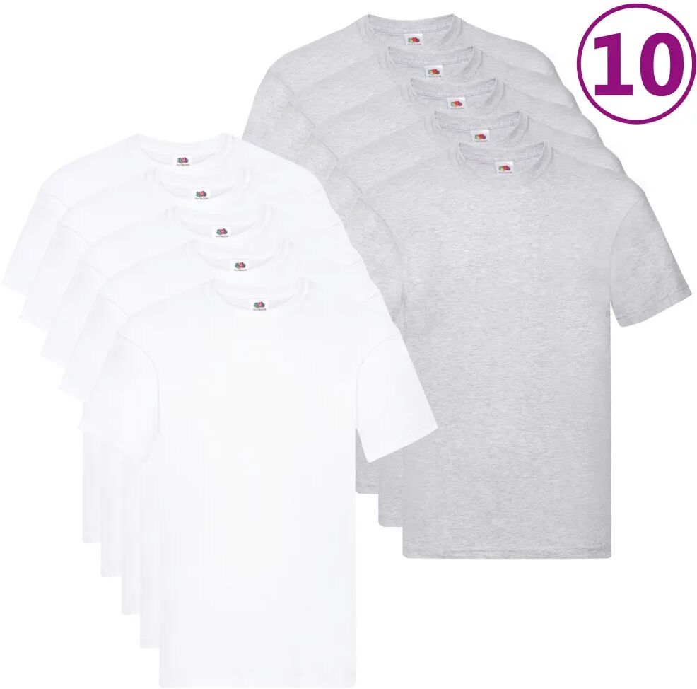 Fruit of the Loom T-shirts originais 10 pcs algodão 3XL