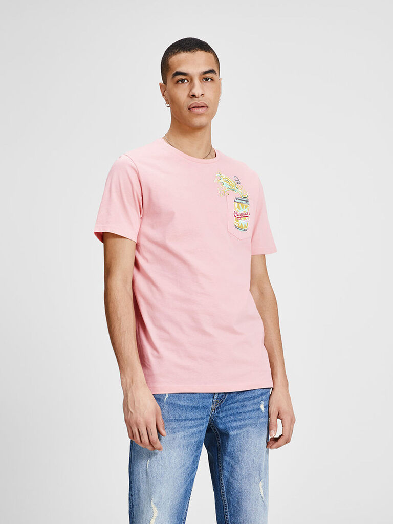 Jack & Jones T-Shirt Homem Cube Jack Jones Rosa