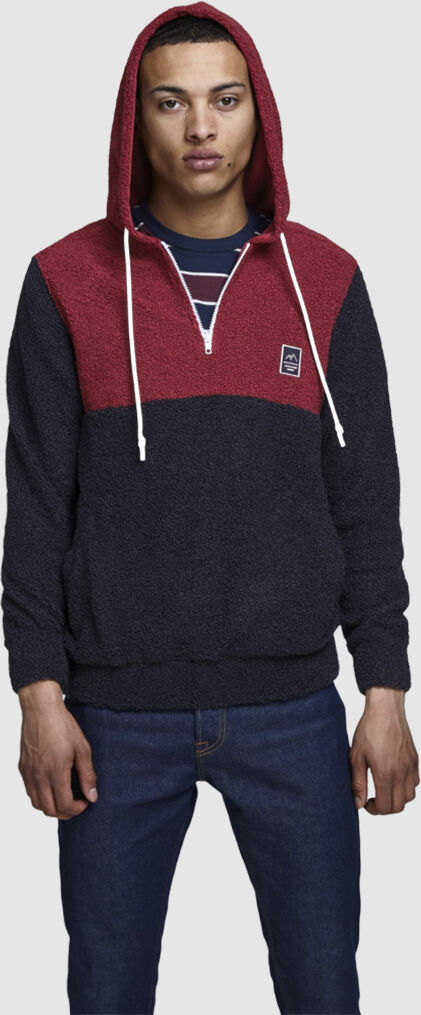 Jack & Jones Sweatshirt Homem Blockon Jack Jones Bordeaux