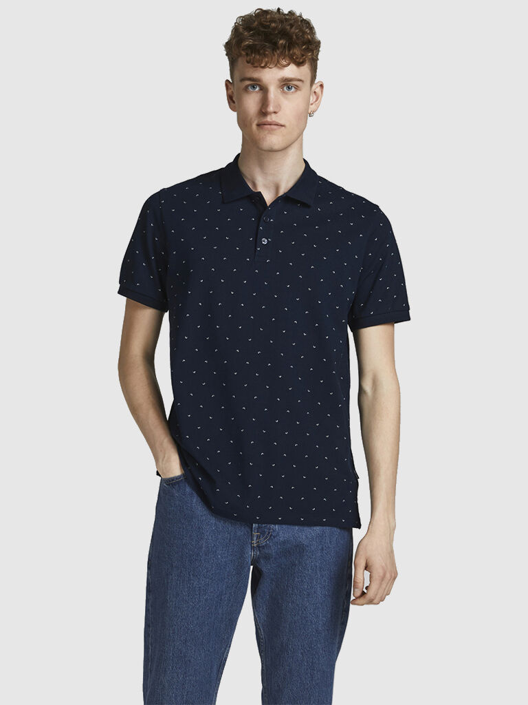 Jack & Jones Polo Homem Blagabriel Jack Jones Azul marinho