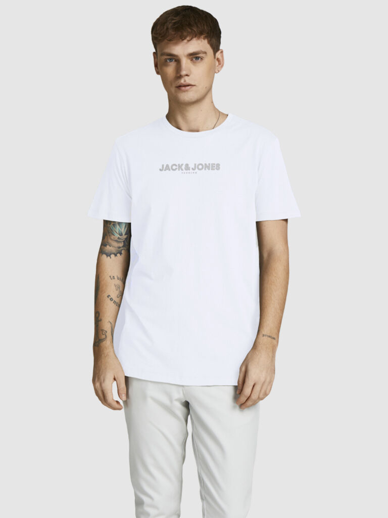 Jack & Jones T-Shirt Homem Blabooster Jack Jones Branco