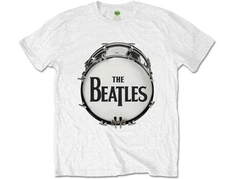 Beatles T-Shirt Original Drum Skin Branca XL