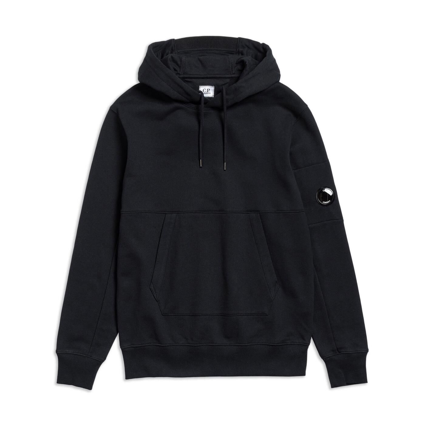 C.p. Company Diagonal Raised Fleece Garment Dyed Hoodie