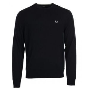 FRED PERRY Crew Neck Jumper Dark Carbon (S)