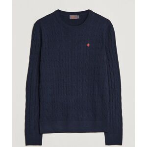 Morris Merino Cable O-Neck Navy