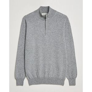 Piacenza Cashmere Cashmere Half Zip Sweater Light Grey