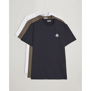 Moncler 3-Pack T-Shirt Black/Military/White