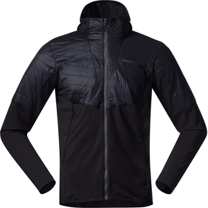 Bergans Men's Senja Midlayer Hood Jacket Black / Solid Charcoal M, Black / Solid Charcoal