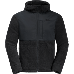 Jack Wolfskin Men's Felslicht Hooded Jacket Black XXL, Black