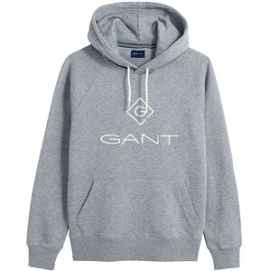 GANT Logo Hoodie Herr, grey, S