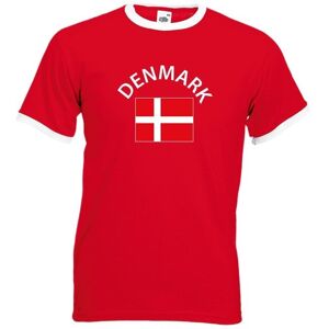 Denmark T-shirt   HerrXLRöd/Vit Röd/Vit