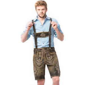 Läderhosen Läder Brun 5XL