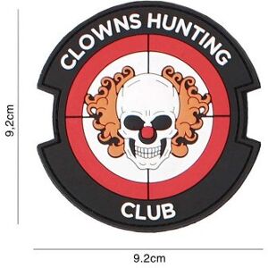 101 INC PVC Patch - Clowns Hunting Club (Färg: Röd)