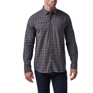5.11 Tactical Igor Plaid Long Sleeve Shirt (Färg: Black Plaid, Storlek: Large)