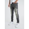boohoo Skinny Tonade Jeans Med Stretch, Grey 28R