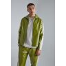 boohoo Jacka I Pu Med Tryckknappar, Green XL