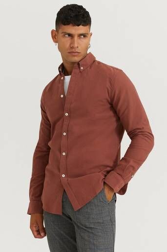 Samsøe Samsøe Skjorta Liam Bx Shirt 11389 Brun  Male Brun