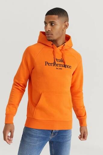 Peak Performance Hoodie M Original Hood Orange  Male Orange