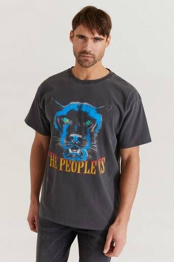 The People Vs. T-Shirt Night Panther Vintage Box Tee Svart  Male Svart