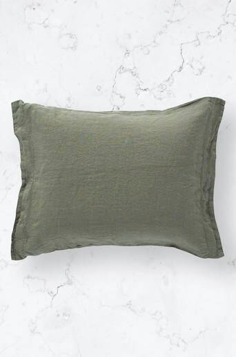 Studio Total Home Örngott Washed Linen Pillow Case Grön  Male Grön