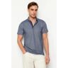 Trendyol Navy Blue Regular/Regular Fit Polo Neck T-shirt M male