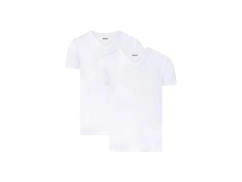 MEXX Pánske spodné tričko Regular Fit, 2 kusy (XL, biela/výstrih v tvare „V“)