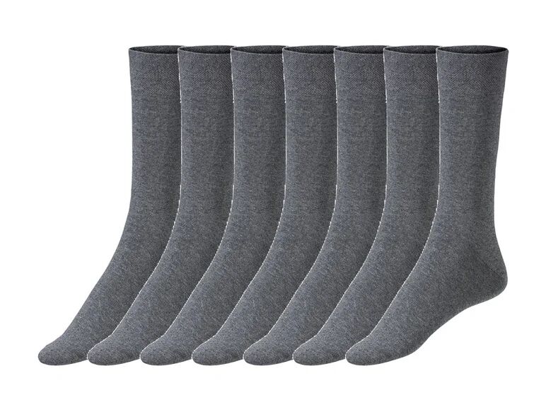 LIVERGY® Pánske ponožky BIO, 7 párov (43/46, sivá)