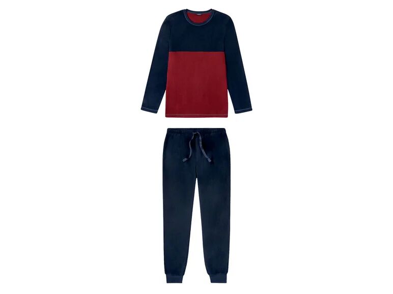 LIVERGY® Pánske pyžamo (S (44/46), navy modrá/červená)