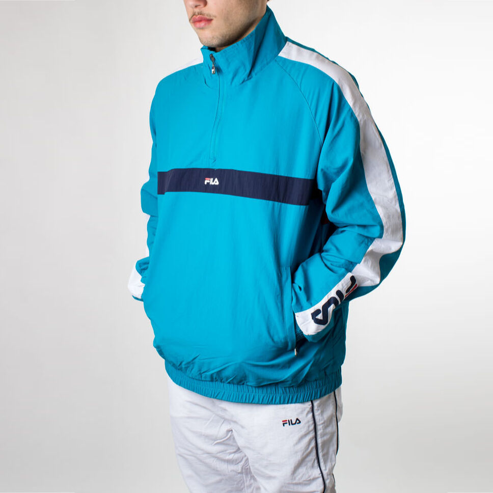 FILA Tyrkysová lehká bunda Jona Wooven Half Zip – XL