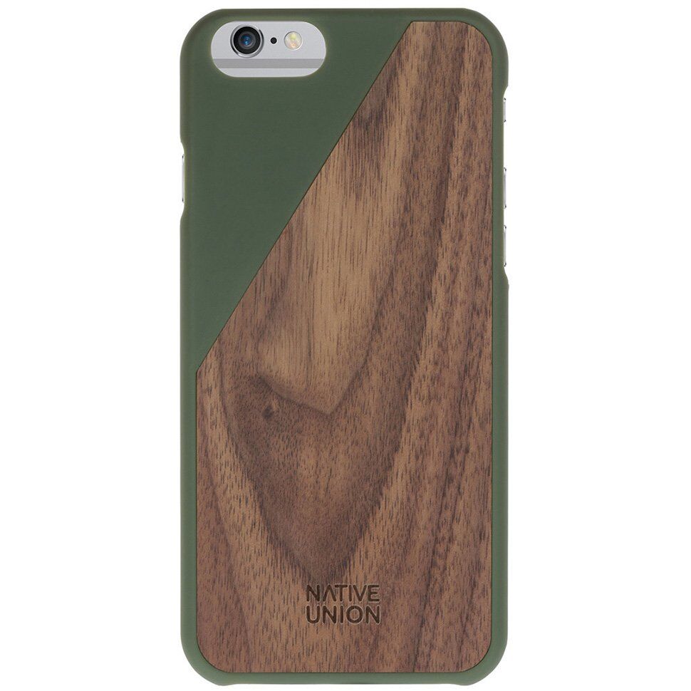 NATIVE UNION Kryt na iPhone 6 – Clic Wooden Olive – 2. akosť