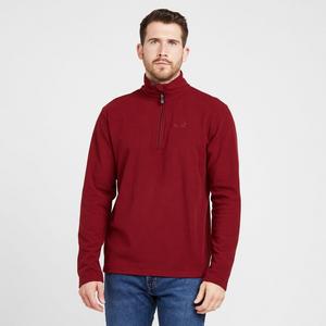 Peter Storm Men's Bracken Half Zip Fleece - Dark Red, Dark Red - Male