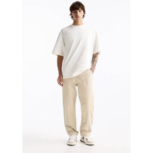 Pull&Bear Trousers With Leg Panels (Size: 30) Off white male