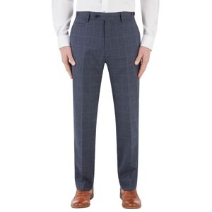 Skopes Mens Anello Check Suit Trousers - Blue - 30W X 32L