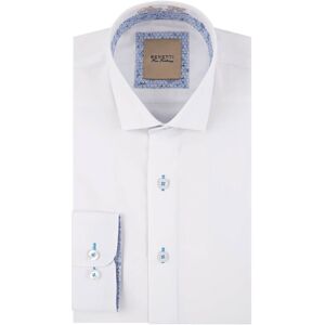 Benetti Mens Slim Fit Dress Shirt Obj - White - 42