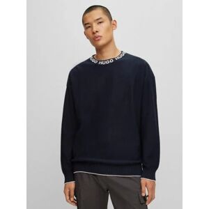 HUGO Mens Navy Smarlo Jumper - Male - Navy